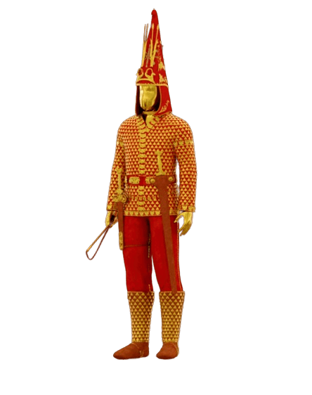 Excavation of Saka Turks' Issyk burial mound revealing the Golden Man (Altın Elbiseli Adam)